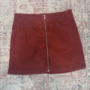 Dark red Free People skirt